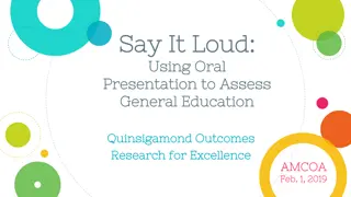 Utilizing Oral Presentations for General Education Assessments