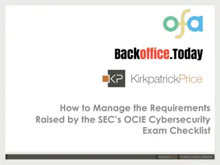 Managing SEC OCIE Cybersecurity Exam Checklist Requirements