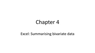Analyzing Bivariate Data in Excel for Correlation and Regression
