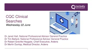Ardens CQC Clinical Searches for GP Practices