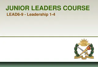Effective Leadership Principles for Junior Leaders Course
