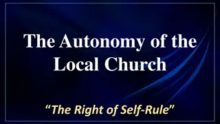 The Autonomy of Local Churches