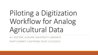 Addressing Backlog of Analog Agricultural Data Through Digitization Workflow