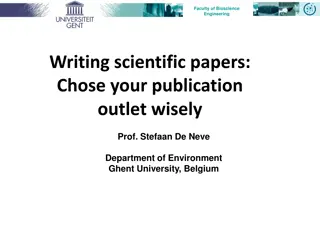 Choosing the Right Publication Outlet for Your Scientific Paper