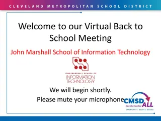Back to School Meeting at John Marshall School of Information Technology