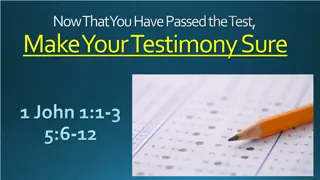 Four Indisputable Testimonies About Jesus in 1 John