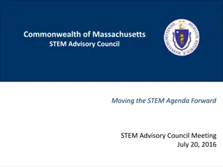 Massachusetts STEM Advisory Council Recommendations and Updates - July 2016 Meeting