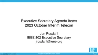 October 2023 IEEE 802 Interim Teleconference Agenda Items