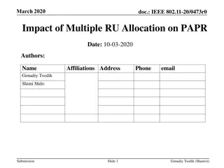 Impact of Multiple RU Allocation on PAPR in IEEE 802.11-20