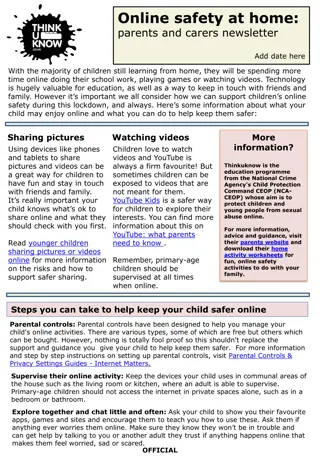 Helpful Tips for Parents on Child Online Safety During Lockdown
