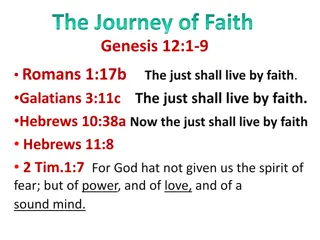 The Journey of Faith: Call, Covenant, Commitment, Confirmation