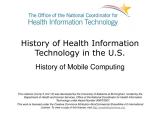 Evolution of Mobile Computing in Healthcare Settings