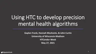 Precision Mental Health Algorithms Development Using HTC