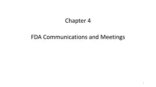 FDA Communications and Meetings in Regulatory Affairs