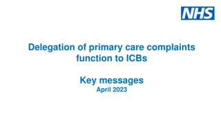 Changes in Primary Care Complaints Process by ICBs from April 2023