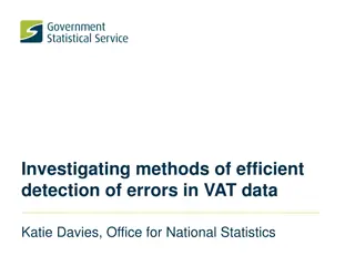 Efficient Detection of Errors in VAT Data - Investigative Methods by Katie Davies
