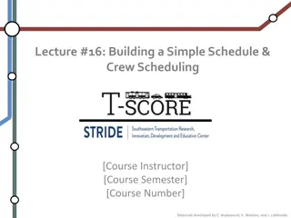 Building a Simple Schedule and Crew Scheduling for Efficient Service Planning