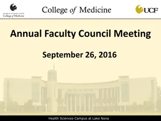 College of Medicine Annual Faculty Council Meeting at Health Sciences Campus