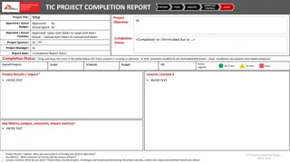 Project Completion Report Monitoring and Control