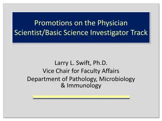 Promotions on Physician Scientist/Basic Science Investigator Track - VUMC Faculty Affairs