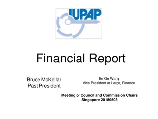 Managing Finances of International Union of Pure and Applied Physics