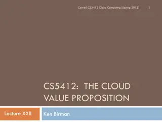 Cloud Computing Value Proposition