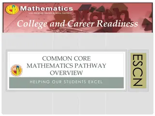 College and Career Readiness in Mathematics Pathways Overview