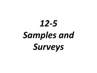 Data Sampling and Surveys for Statistical Analysis