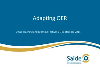 Unlocking the Potential of Open Educational Resources (OER) Through Adaptation and Use