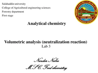 Volumetric Analysis in Analytical Chemistry