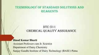 Standard Solutions and Reagents in Chemical Analysis
