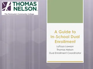 Guide to In-School Dual Enrollment Programs for High School Juniors and Seniors