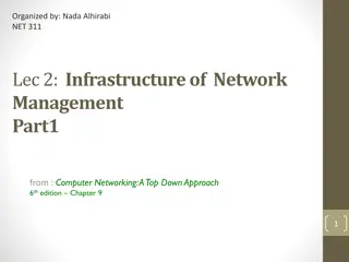 Network Management Infrastructure and Standards
