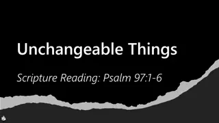 Unchangeable Truths and Promises from Scripture