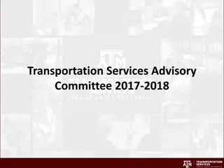 Transportation Services Advisory Committee - Goals, Objectives, and Guidelines