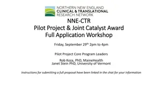 Pilot Projects Program at NNE-CTR for Clinical and Translational Research