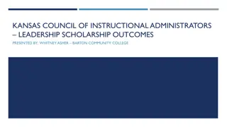 Leadership Scholarship Outcomes Presented by Whitney Asher Barton Community College