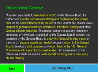 USF Study Plan for Church Funding Modernization