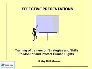 Effective Presentation Strategies for Human Rights Training