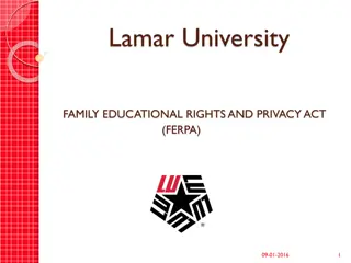 FERPA Regulations at Lamar University