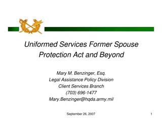 Uniformed Services Former Spouse Protection Act