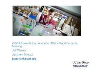 UCSD OCGA Department Services for Research Administration
