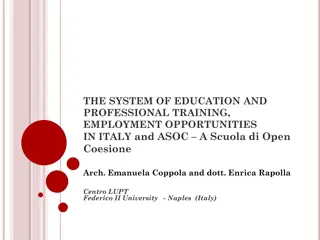Education System and Opportunities in Italy: Insights from LUPT and Europe Direct Network