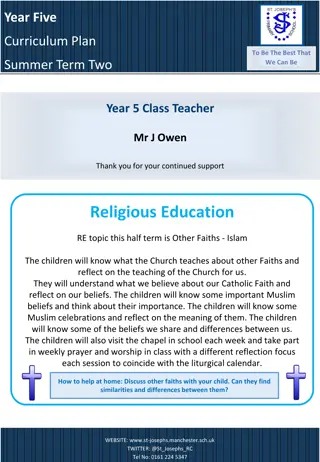 Year Five Curriculum Overview at St. Joseph's R.C. Primary School