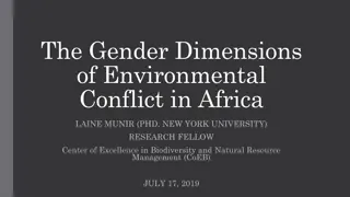 Gender Dimensions of Environmental Conflict in Africa - Insights by Laine Munir