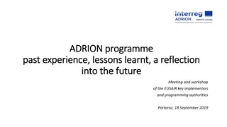ADRION Programme: Priorities, Support, and Future Investments in the Adriatic-Ionian Region