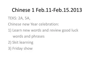 Chinese New Year Celebration Skits and Language Learning Activities