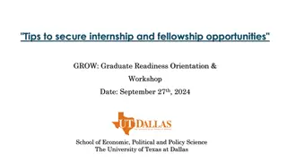Strategies for Securing Internship and Fellowship Opportunities
