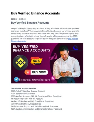 Why Do People Buy Verified Binance Accounts?