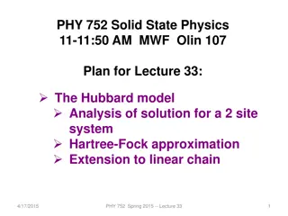 Hubbard Model Analysis and Its Extensions in Solid-State Physics